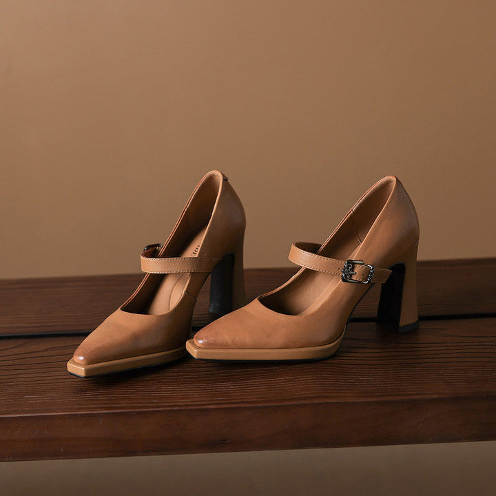 Claya Genuine Leather Heels
