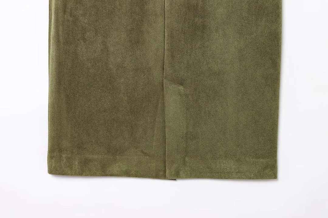 NOVAE | Suede-style midi skirt
