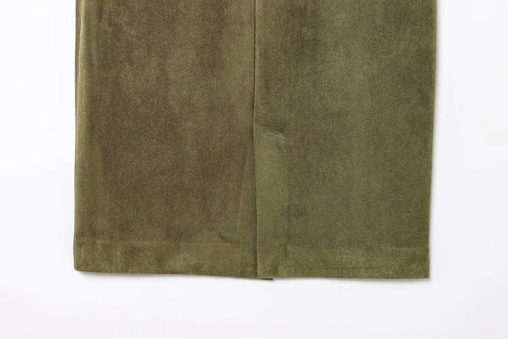 NOVAE | Suede-style midi skirt