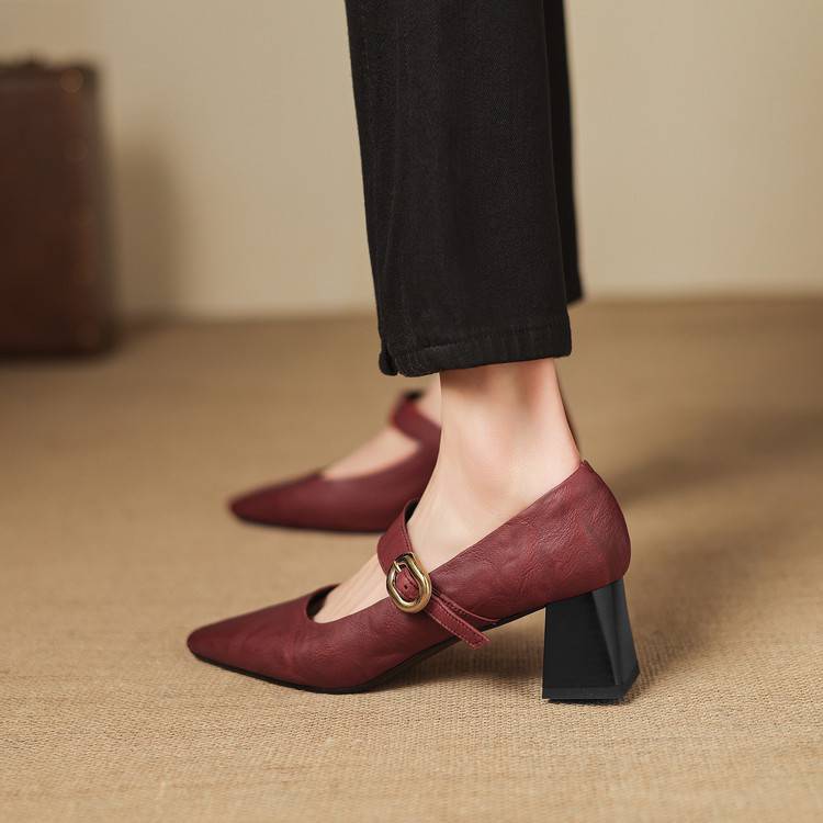 Azra Genuine Leather Heels