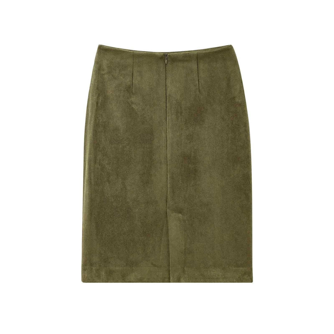 NOVAE | Suede-style midi skirt