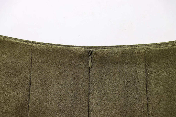 NOVAE | Suede-style midi skirt
