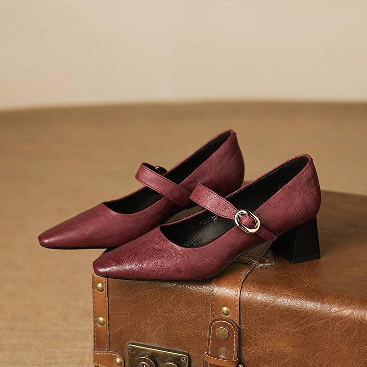 Azra Genuine Leather Heels