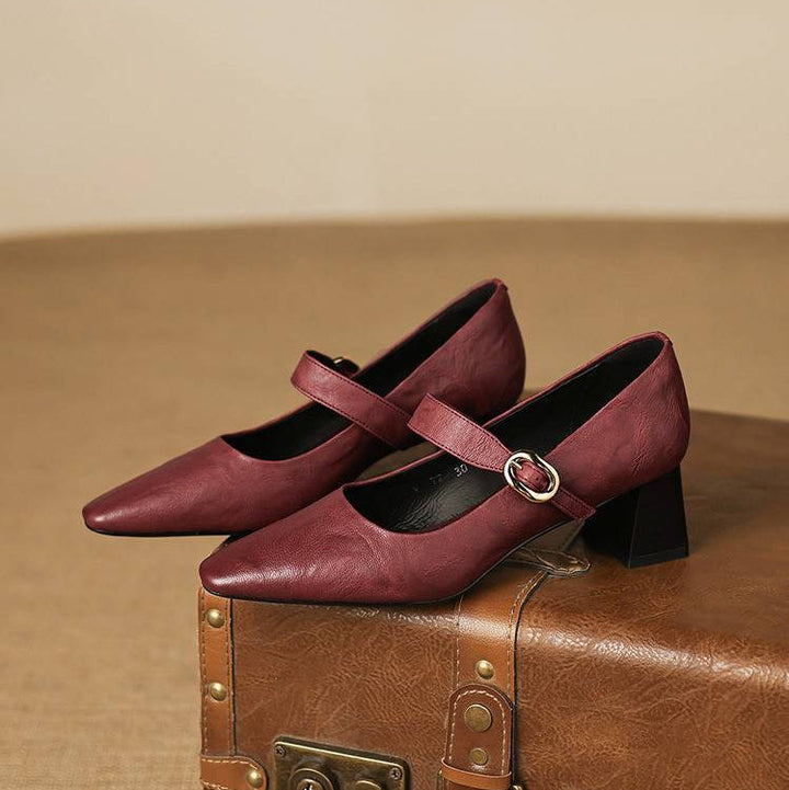 Azra Genuine Leather Heels