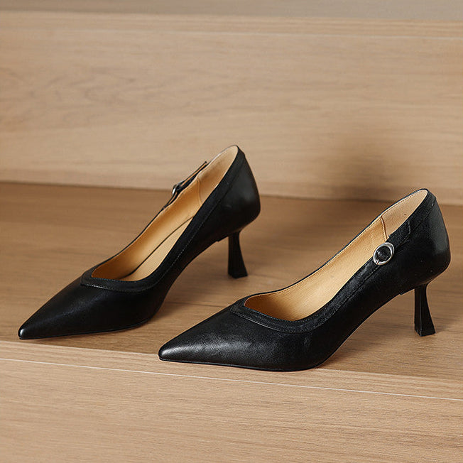 Ezel Genuine Leather Heels