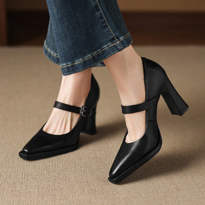 Claya Genuine Leather Heels