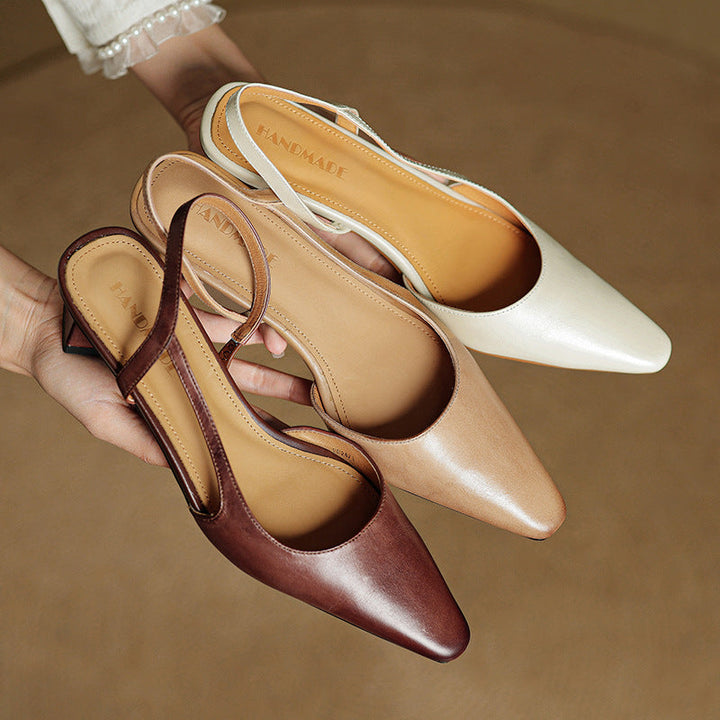 Elle Genuine Leather Heels