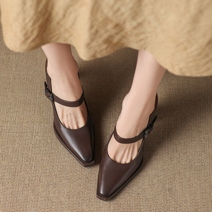 Claya Genuine Leather Heels