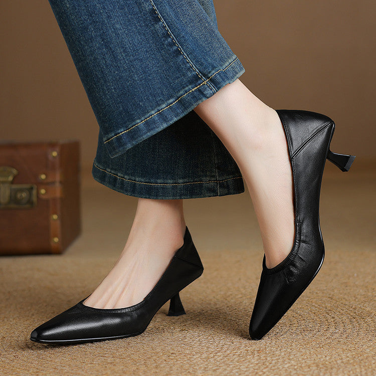 Liora Genuine Leather Heels
