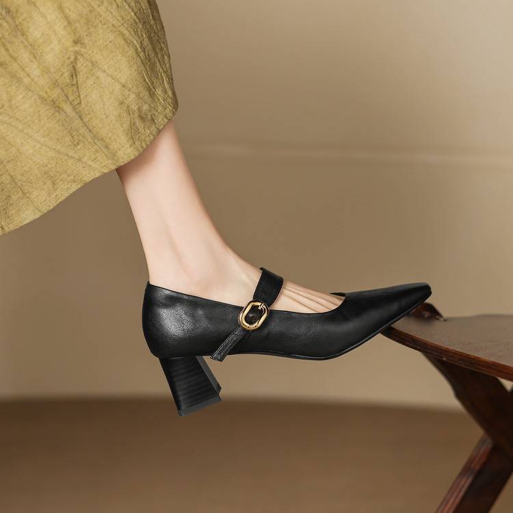 Azra Genuine Leather Heels