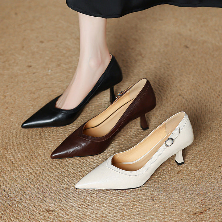 Ezel Genuine Leather Heels