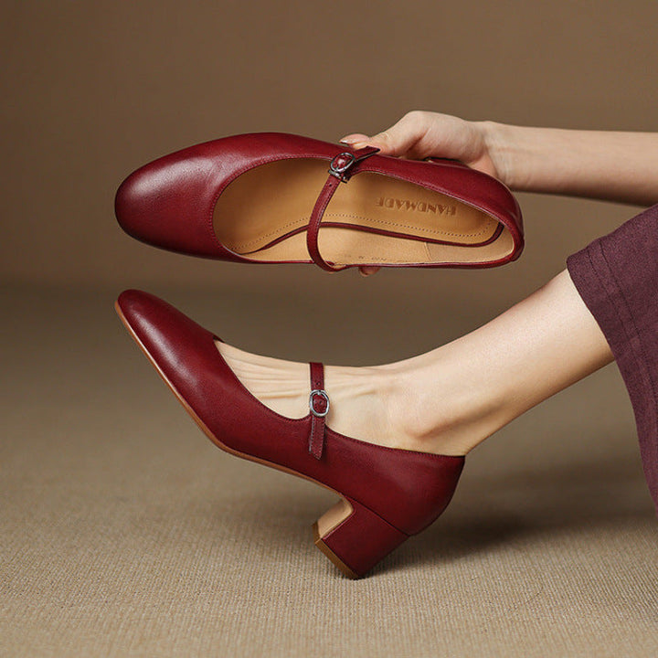 Cadrel Genuine Leather Pumps