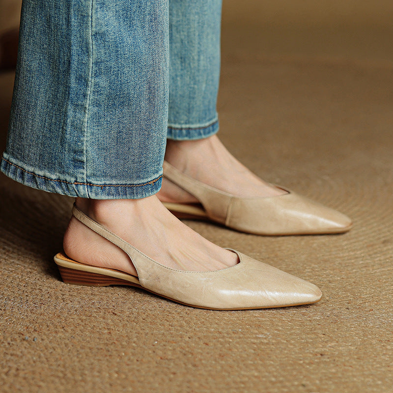 Amelie Genuine Leather Slingbacks