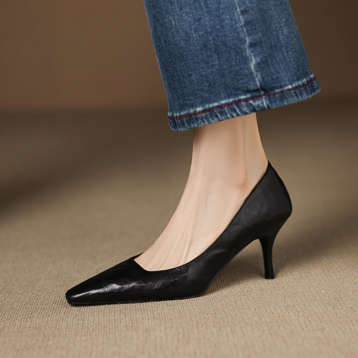 Enne Genuine Leather Heels