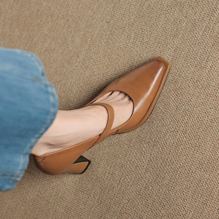 Claya Genuine Leather Heels