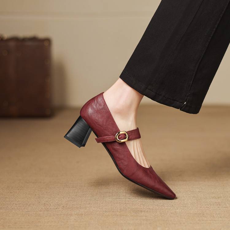 Azra Genuine Leather Heels