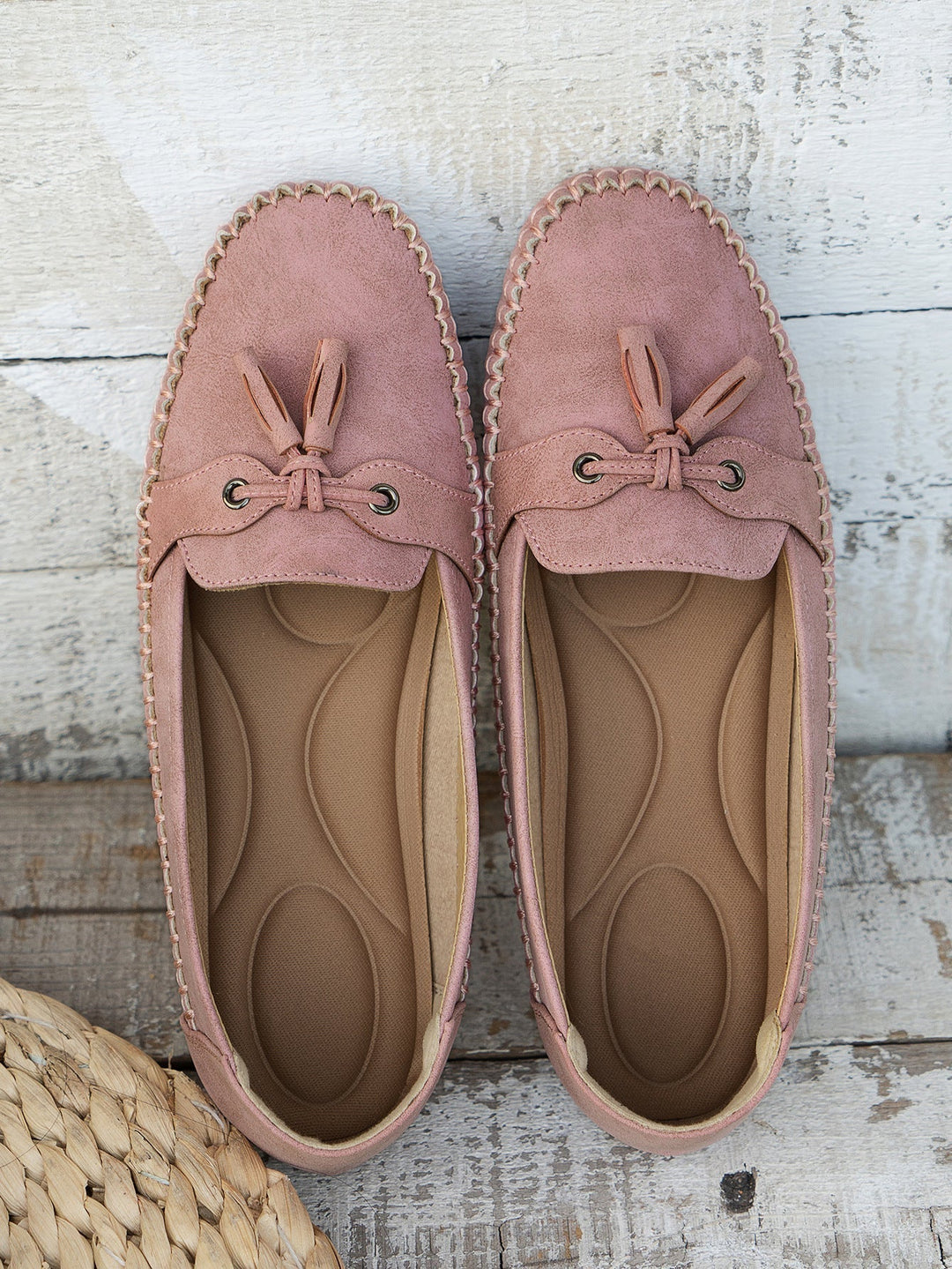 Bow Detail Flat Comfort Loafers with Cushioned Insole