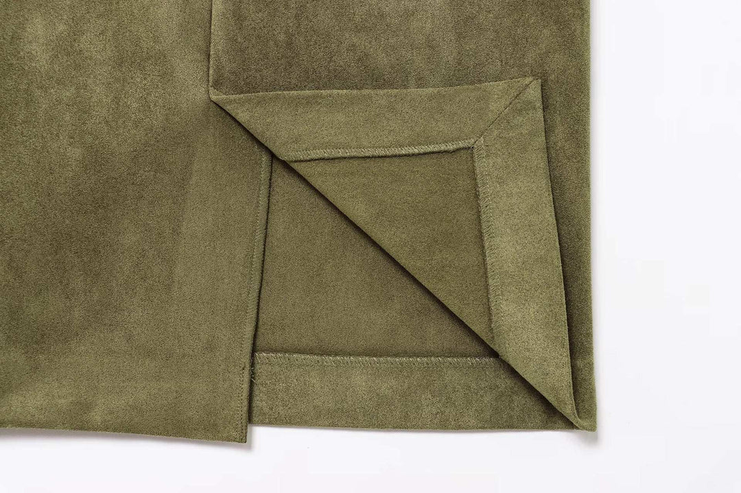 NOVAE | Suede-style midi skirt