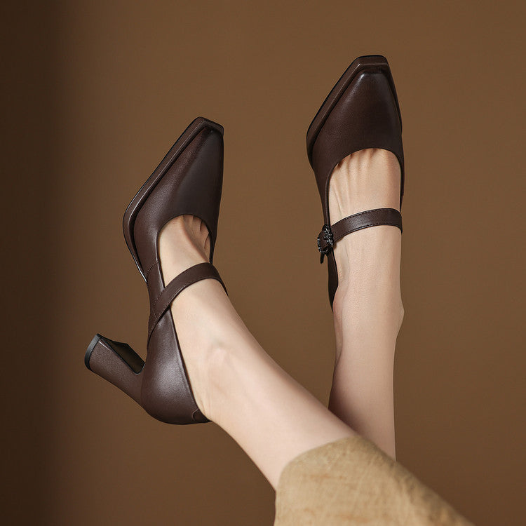 Claya Genuine Leather Heels