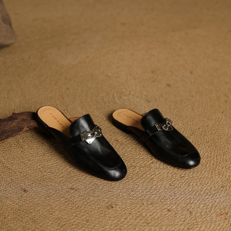 Carla Genuine Leather Mules