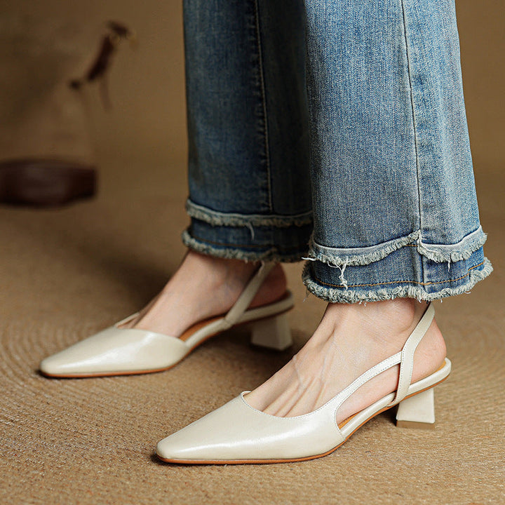 Elle Genuine Leather Heels