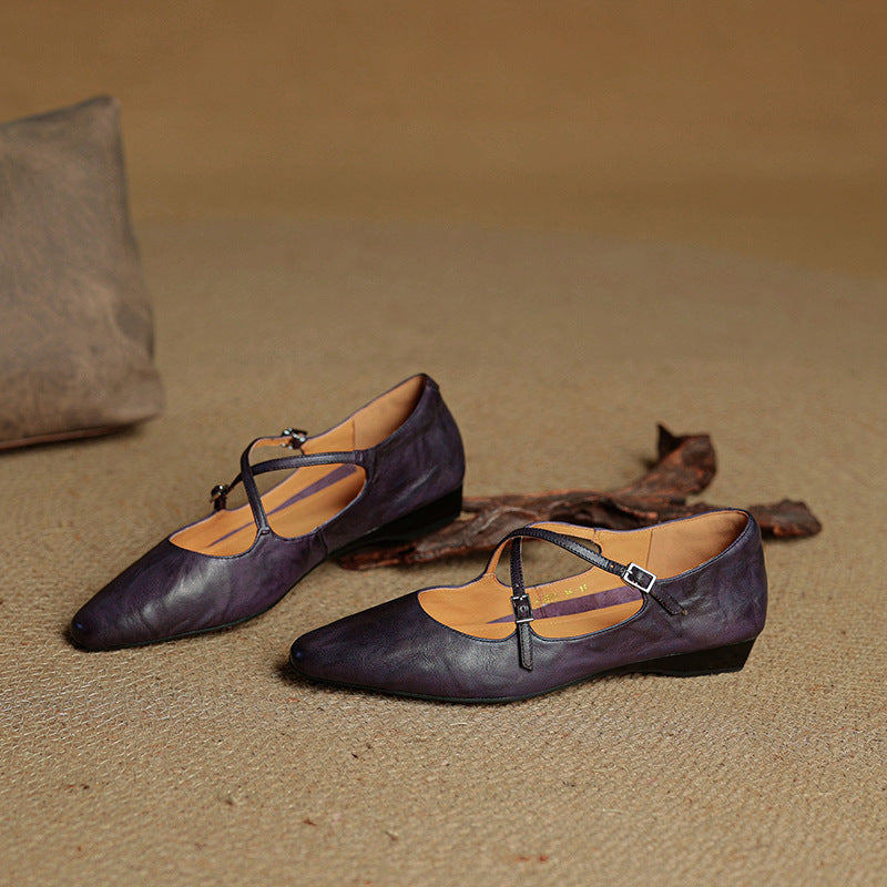 Eclan Genuine Leather Flats