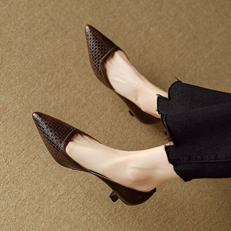 Enzo Genuine Leather Heels