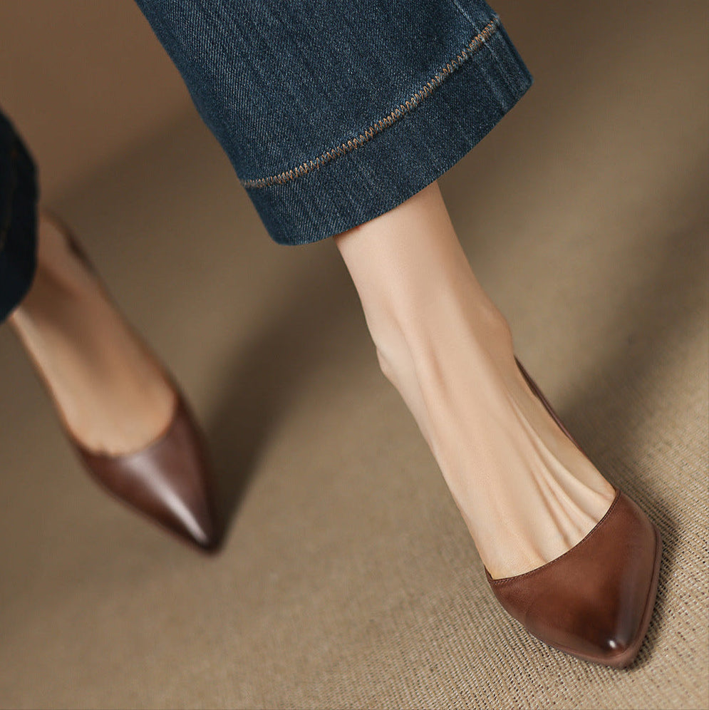 Elyia Genuine Leather Heels