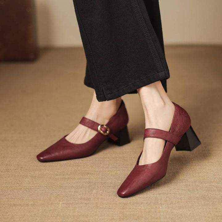 Azra Genuine Leather Heels