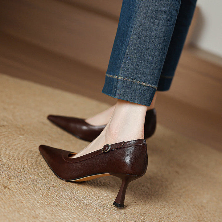 Ezel Genuine Leather Heels