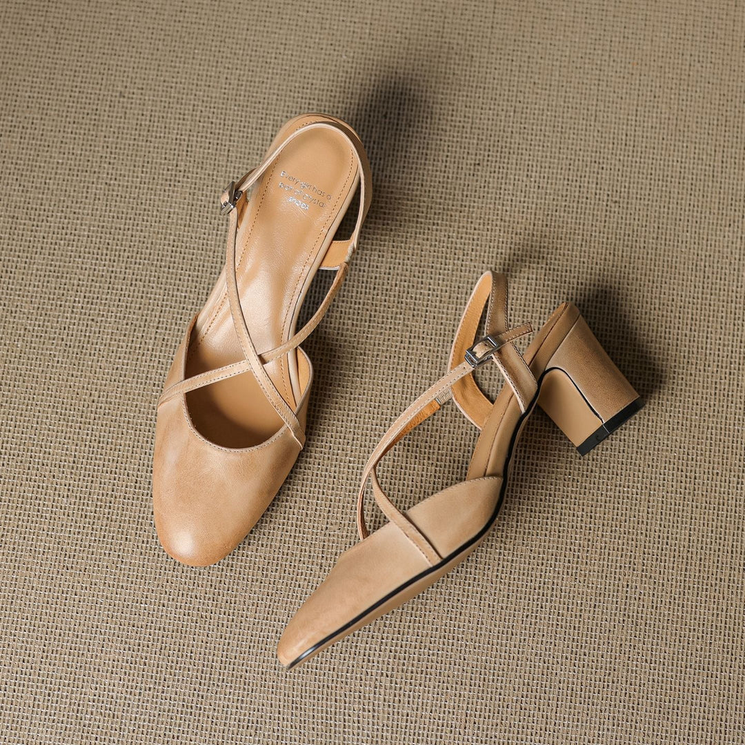 Blenza Genuine Leather Slingbacks