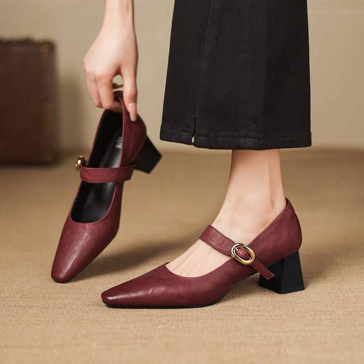 Azra Genuine Leather Heels