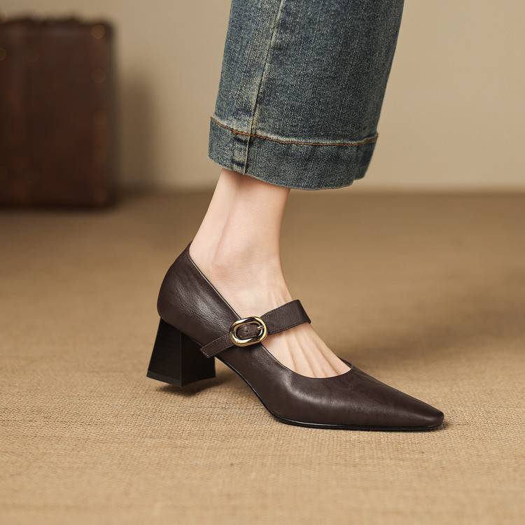 Azra Genuine Leather Heels