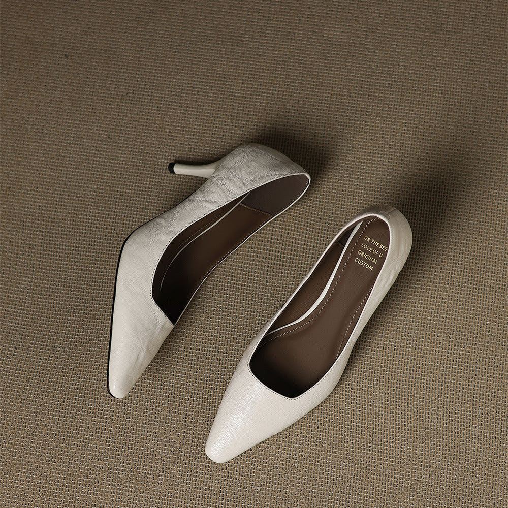 Enne Genuine Leather Heels