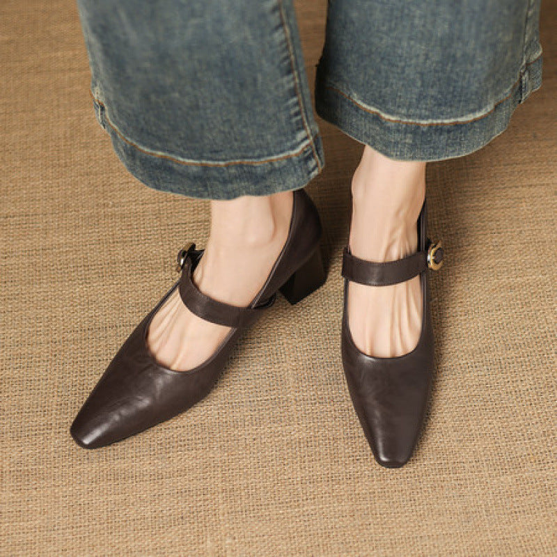 Azra Genuine Leather Heels