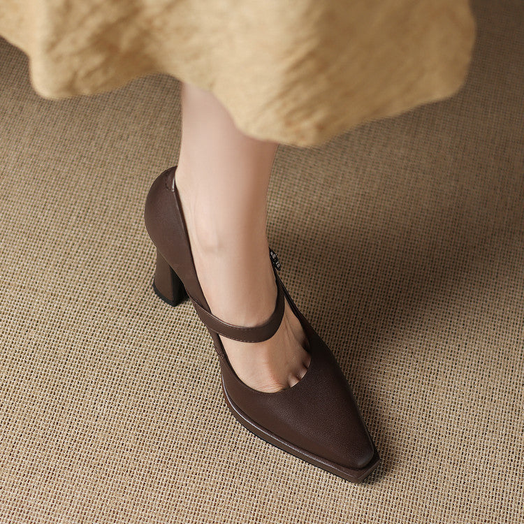 Claya Genuine Leather Heels