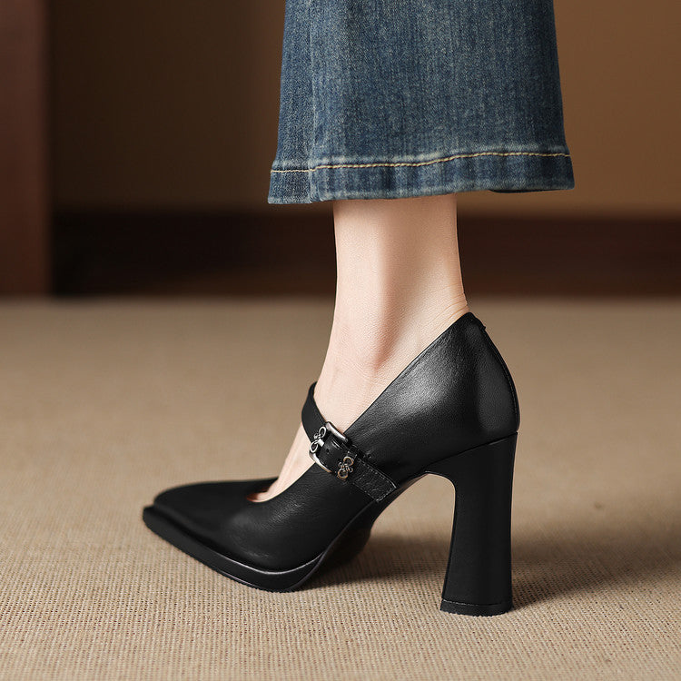Claya Genuine Leather Heels