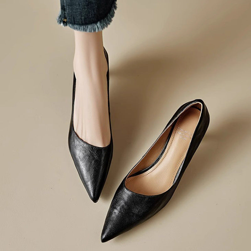 Elar Genuine Leather Heels