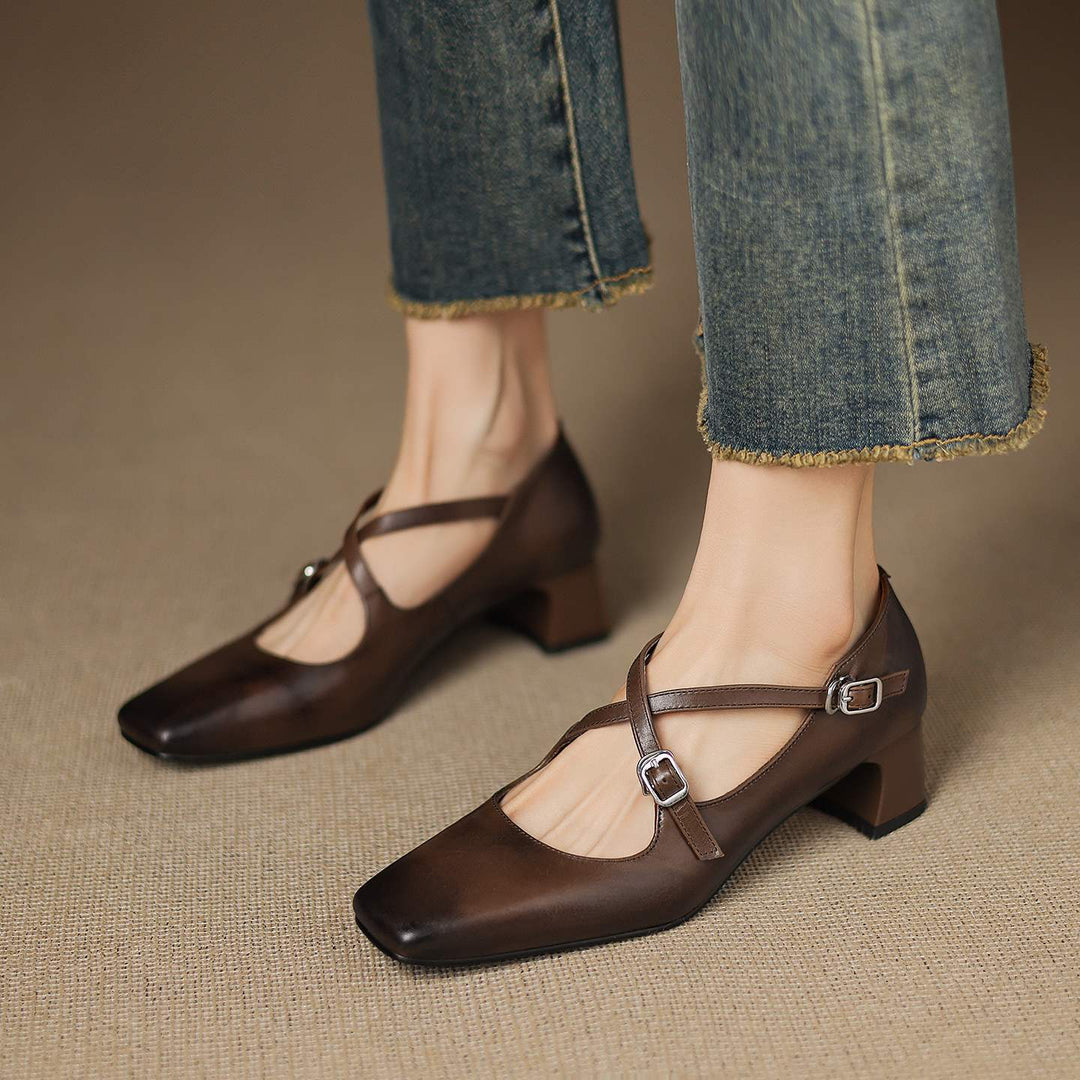 Ciora Genuine Leather Heels