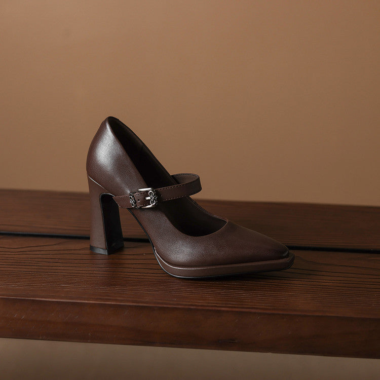 Claya Genuine Leather Heels