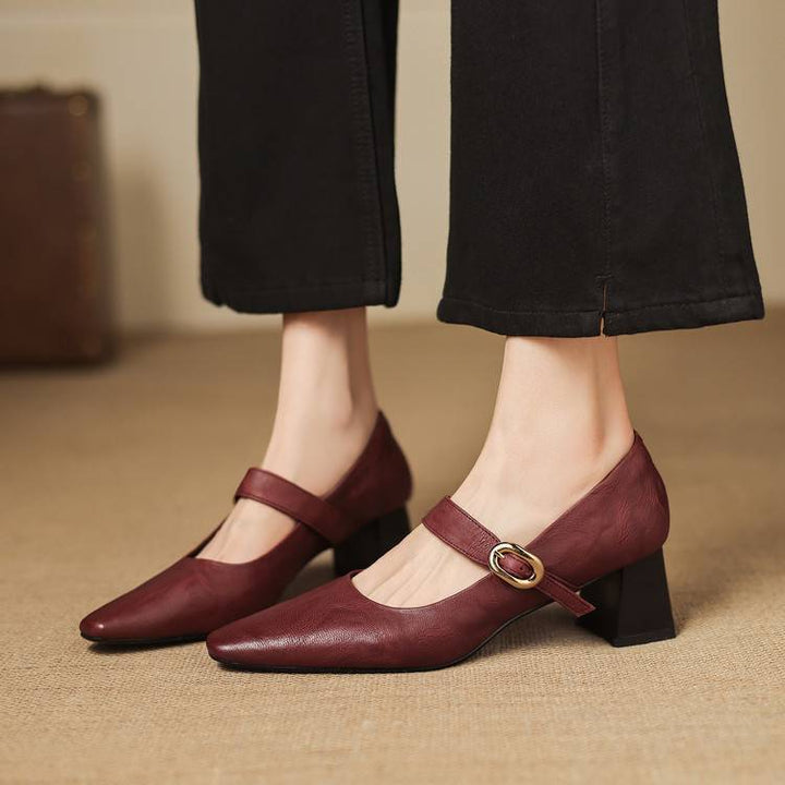 Azra Genuine Leather Heels