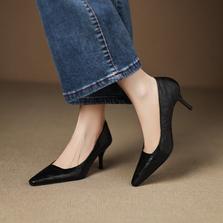 Enne Genuine Leather Heels