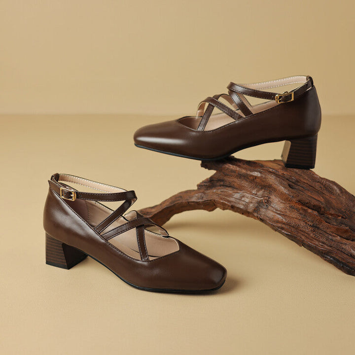 Elva Leather Heels