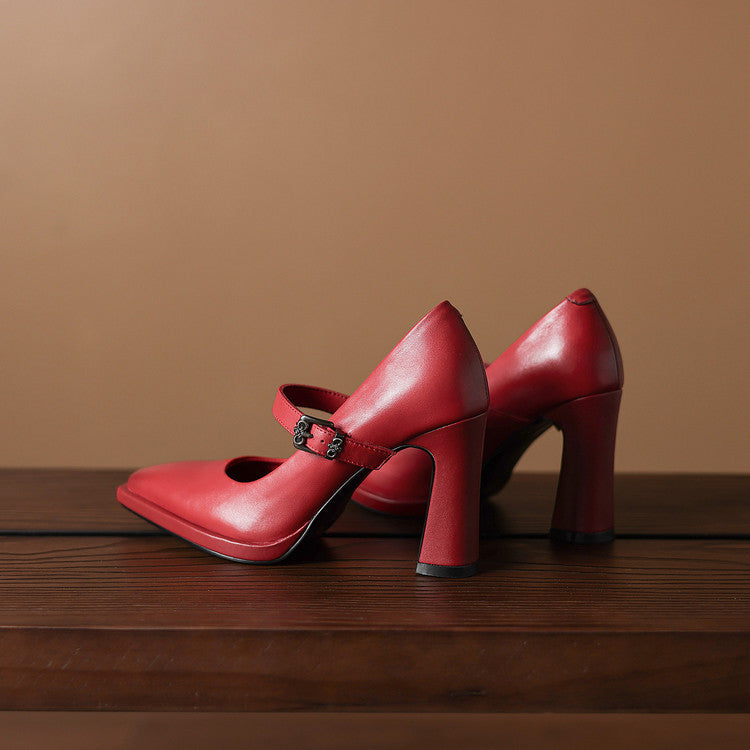 Claya Genuine Leather Heels
