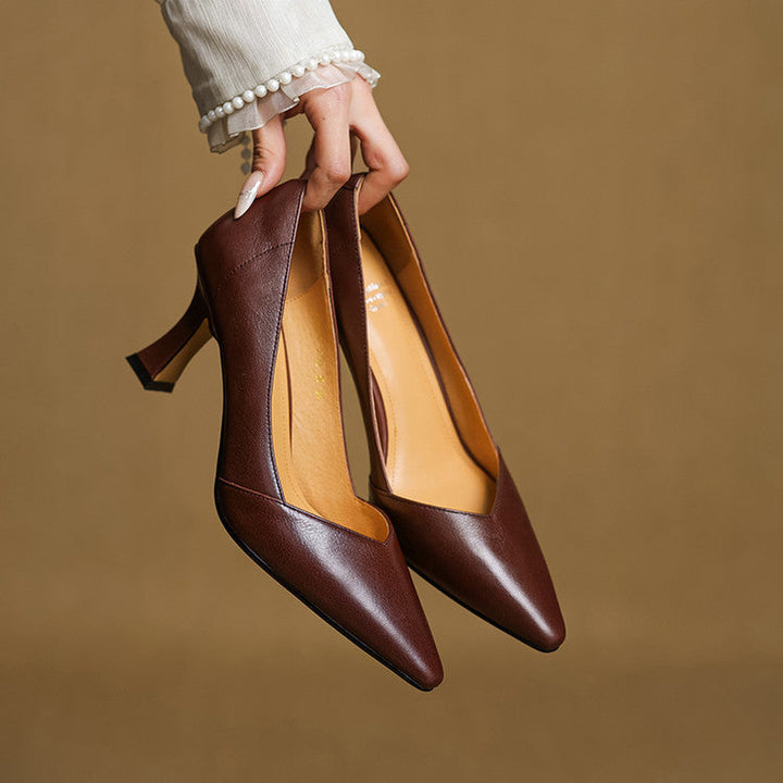 Zyne Genuine Leather Heels