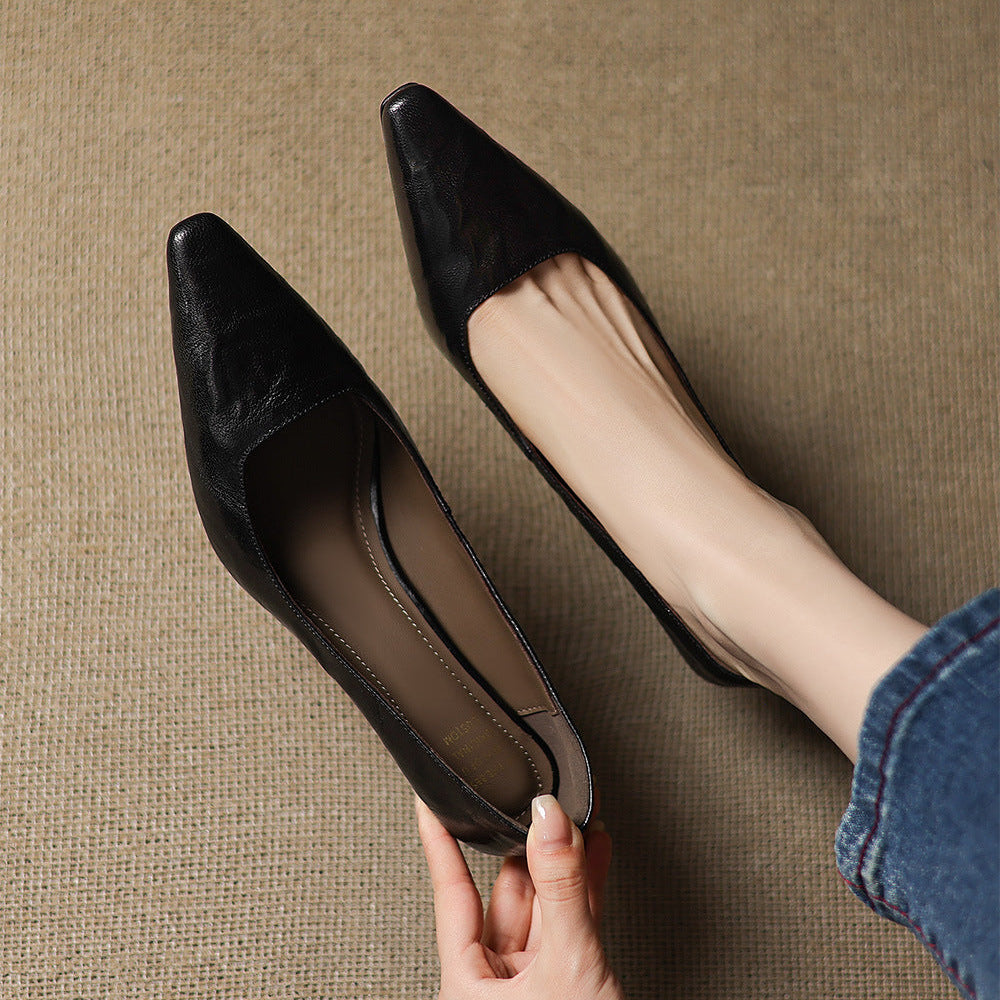 Enne Genuine Leather Heels