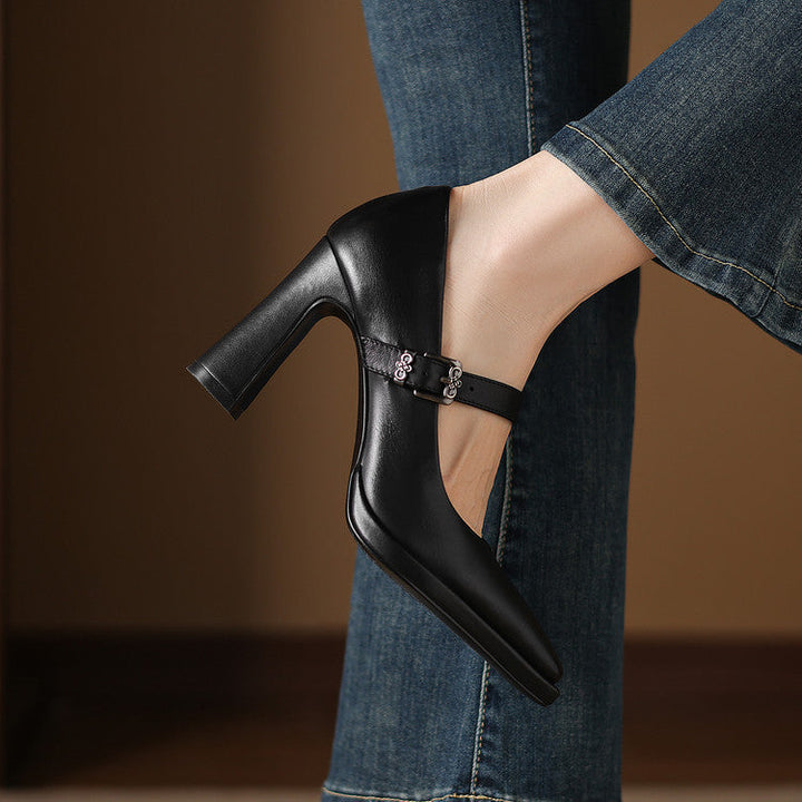 Claya Genuine Leather Heels
