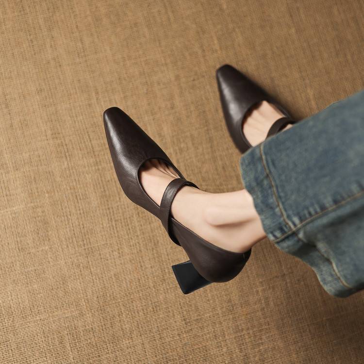 Azra Genuine Leather Heels