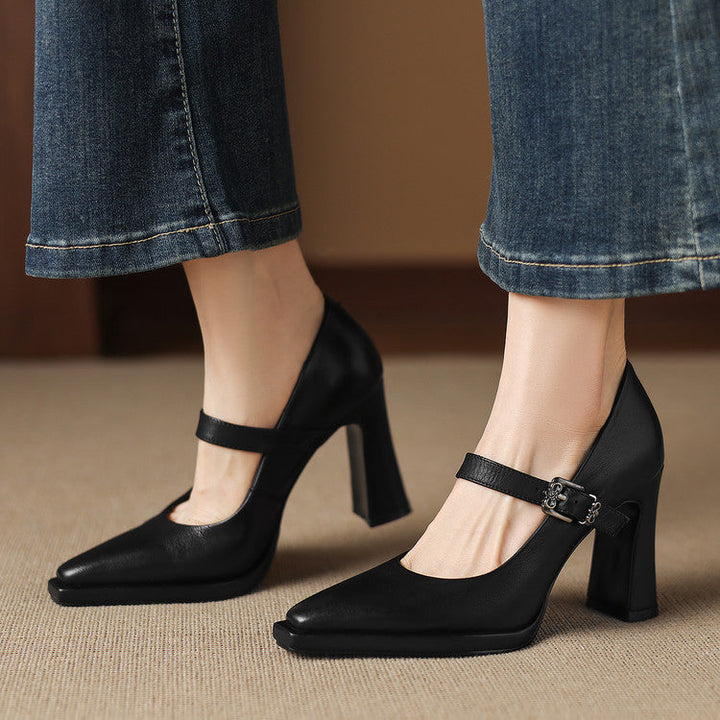 Claya Genuine Leather Heels