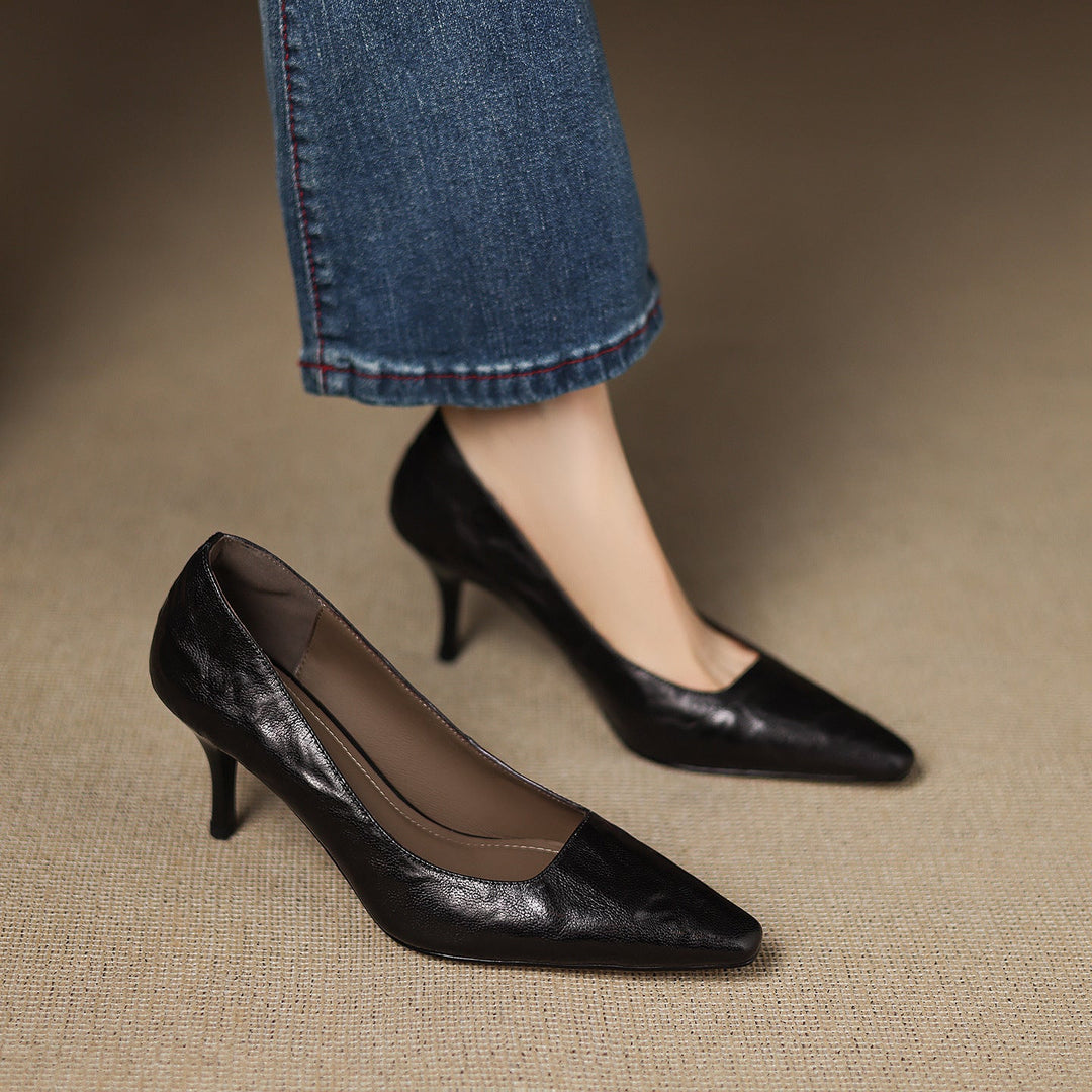 Enne Genuine Leather Heels